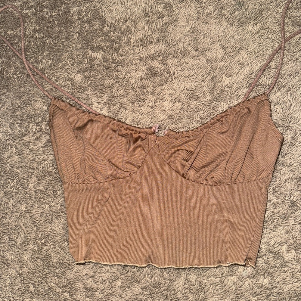 Women's Brown Spaghetti Strap Top